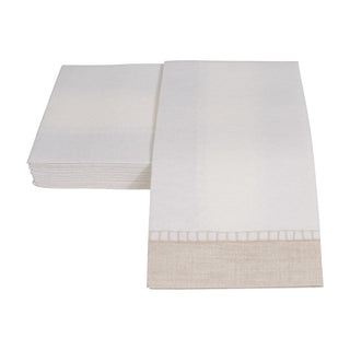 Caspari Linen Natural-Paper Linen Guest Towels Airlaid - 12 In 4780GG