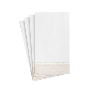 Caspari Linen Natural-Paper Linen Guest Towels Airlaid - 12 In 4780GG
