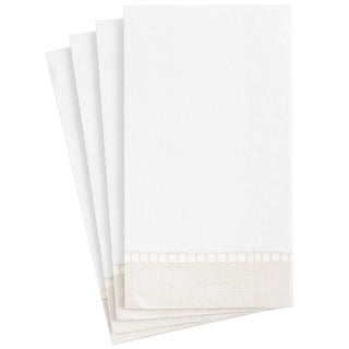 Caspari Linen Natural-Paper Linen Guest Towels Airlaid - 12 In 4780GG