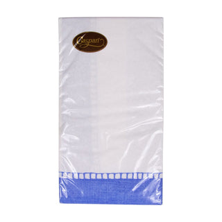 Caspari Linen Blue Guest Towel - 15 count 4783G