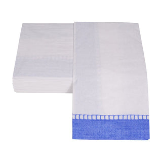 Caspari Linen Blue Guest Towel - 15 count 4783G