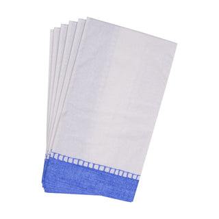 Caspari Linen Blue Guest Towel - 15 count 4783G