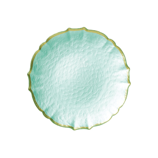 Vietri Baroque Glass Salad Plate in Aqua 5388