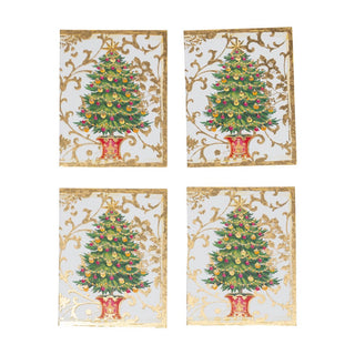 Caspari Gilded Tree Foil Enclosures 4 Pk Foil 54AENC
