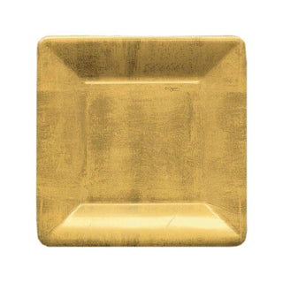 Caspari Gold Leaf  Sq Salad/Dessert Plates Square 5810SP
