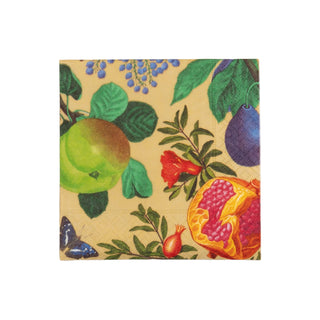 Caspari Royal Orchard Gold 2 Cocktail Napkins - includes 12 Cocktail Napkins 6482C