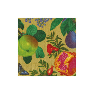 Caspari ROYAL ORCHARD GOLD 2 NAPKIN COCKTAIL 6482C