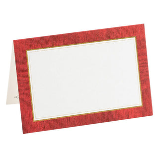 Caspari Moire Red Place Cards Package 10 In 67932P