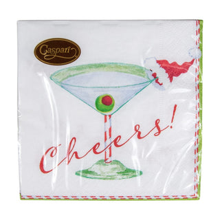 Caspari Christmas Cocktail Cheers! Napkin Cocktail 6972C