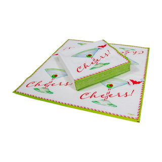 Caspari Christmas Cocktail Cheers! Napkin Cocktail 6972C
