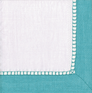 Caspari Linen Robin's Egg Blue  Napkin Box Cocktail - 40 per box 7650B