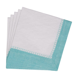 Caspari Linen Robin's Egg Blue Napkin Cocktail 7650C