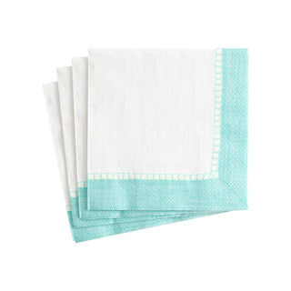Caspari Linen Robin's Egg Blue Napkin Cocktail 7650C