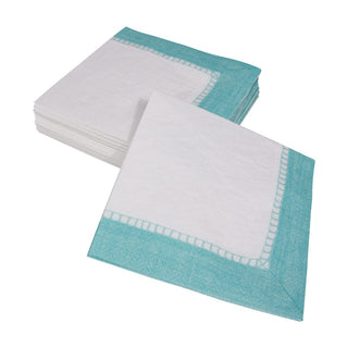 Caspari Linen Robin's Egg Blue Napkin Cocktail 7650C