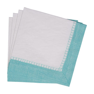 Caspari Linen Robin's Egg Blue Napkin Cocktail 7650C