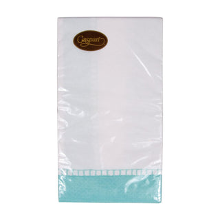 Caspari Linen Robin's Egg Blue Guest Towel 7650G