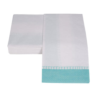 Caspari Linen Robin's Egg Blue Guest Towel 7650G