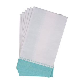 Caspari Linen Robin's Egg Blue Guest Towel 7650G