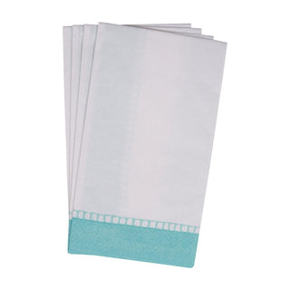Caspari Linen Robin's Egg Blue Guest Towel 7650G