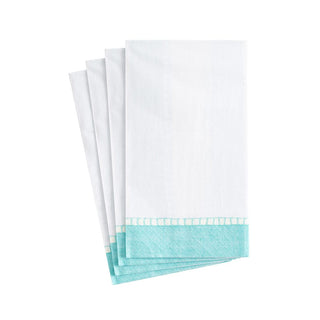 Caspari Linen Robin's Egg Blue Guest Towel 7650G