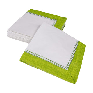 Caspari Linen Bright Green Napkin Cocktail 7652C
