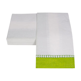 Caspari Linen Bright Green Guest Towel 7652G