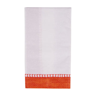 Caspari Linen Coral Guest Towel 7653G