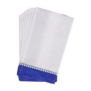 Caspari Linen Marine Blue Guest Towel - 15 count 7654G