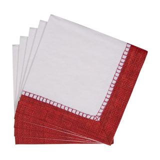 Caspari Linen Red Napkin Cocktail 7655C