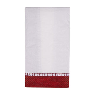 Caspari Linen Red Guest Towel 7655G
