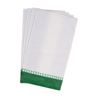 Linen Border Emerald Guest Towel