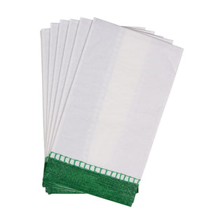 Caspari Linen Border Emerald Guest Towel 7656G