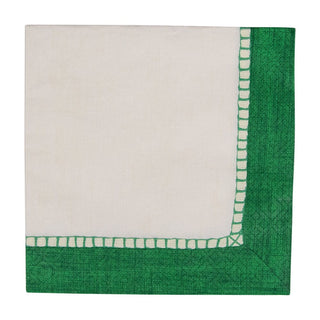 Caspari Linen Border Emerald Napkin Luncheon 7656L
