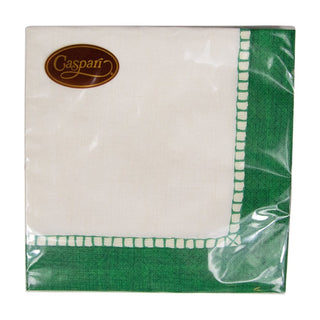 Caspari Linen Border Emerald Napkin Luncheon 7656L