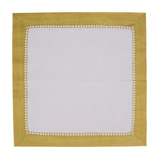 Caspari Linen Border Gold Napkin Cocktail 7657C
