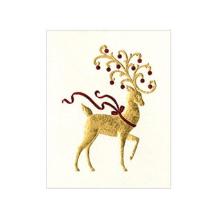 Caspari Reindeer Embossed Enclosures 4 Pk Gallery 79081ENC