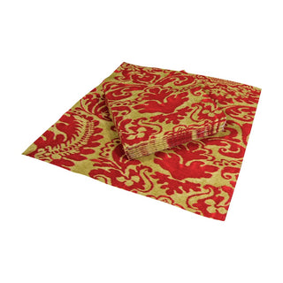 Caspari Palazzo Red Napkin Cocktail 7962C