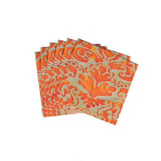 Palazzo Paper Cocktail Napkins in Coral - 40 Per Box