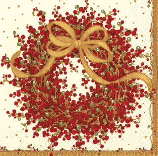 Caspari Pepperberry  Napkin Box Cocktail - 40 per box 8070B