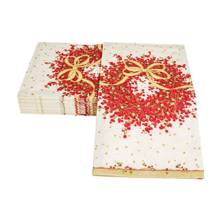 Caspari Pepperberry Guest Towel - 15 Napkins per Package 8070G