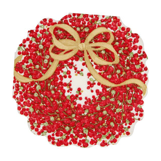 Caspari Pepperberry--Die-Cut Napkin Airlaid Luncheon D-Cut 15 In 8071LGDC