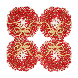Caspari Pepperberry--Die-Cut Napkin Airlaid Luncheon D-Cut 15 In 8071LGDC