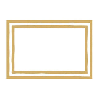 Caspari Stripe Border Gold Foil Place Card Gallery 8 In 80945P