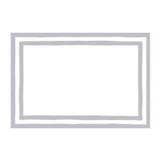 Caspari Stripe Border Silver Foil Place Card Gallery 8 In 80946P