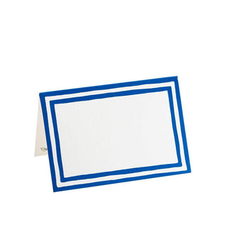 Caspari Stripe Border Blue Foil Place Card Gallery 8 In 80948P