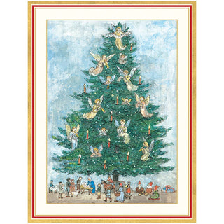 Caspari Angel Tree and Nativity Scene Classic Boxed Christmas Cards - includes 15 cards & envelopes 81255