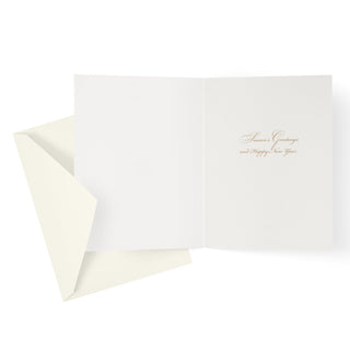 Caspari Wreath With Stripe Bow Large Boxed Christmas Cards  - includes 15 Boxed Christmas Cards & Envelopes 81330