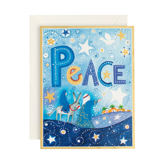 Caspari Peace Classic Boxed Christmas Cards - includes 15 cards & envelopes 82229
