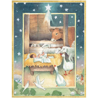 Caspari A Star Over Bethlehem Large Boxed Christmas Cards - includes 15 cards & envelopes 83326