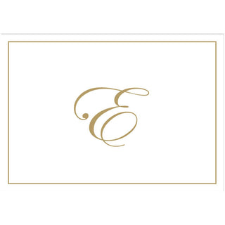 Caspari Gold Embossed Initial Note Initial Notes 8 In Embossed 83632.E